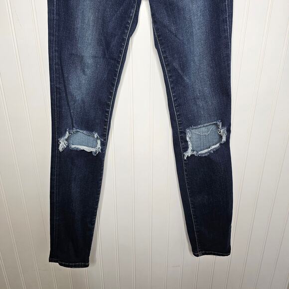 FRAME Womens Le High Skinny Jeans Size 25 Busted Knee Distressed Marlowe Stretch - Picture 4 of 10
